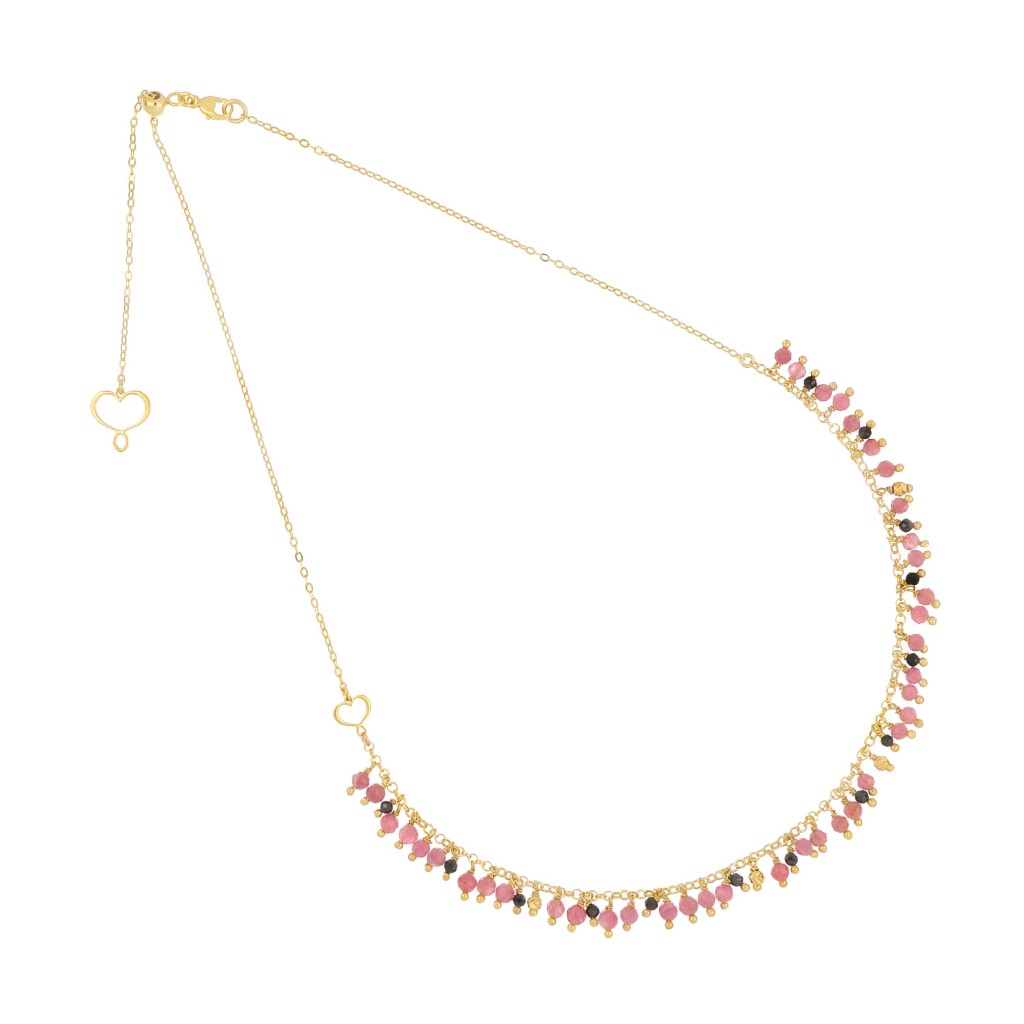 Maman et Sophie GHFRATOSP17 Fringed Choker in 925 Gold-Plated Silver - MAMAN ET SOPHIE