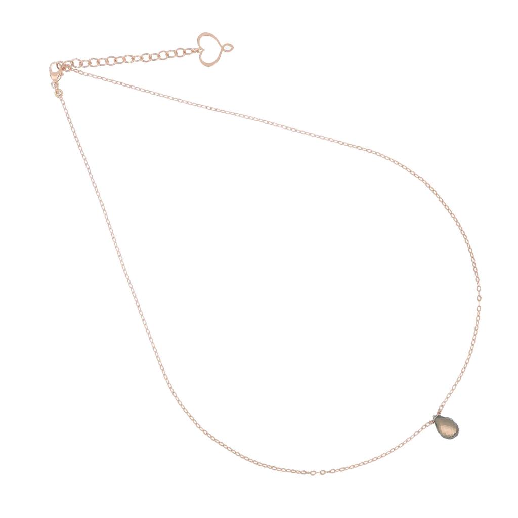 Girocollo goccia quarzo fum&egrave; Maman et Sophie GC050QF - MAMAN ET SOPHIE