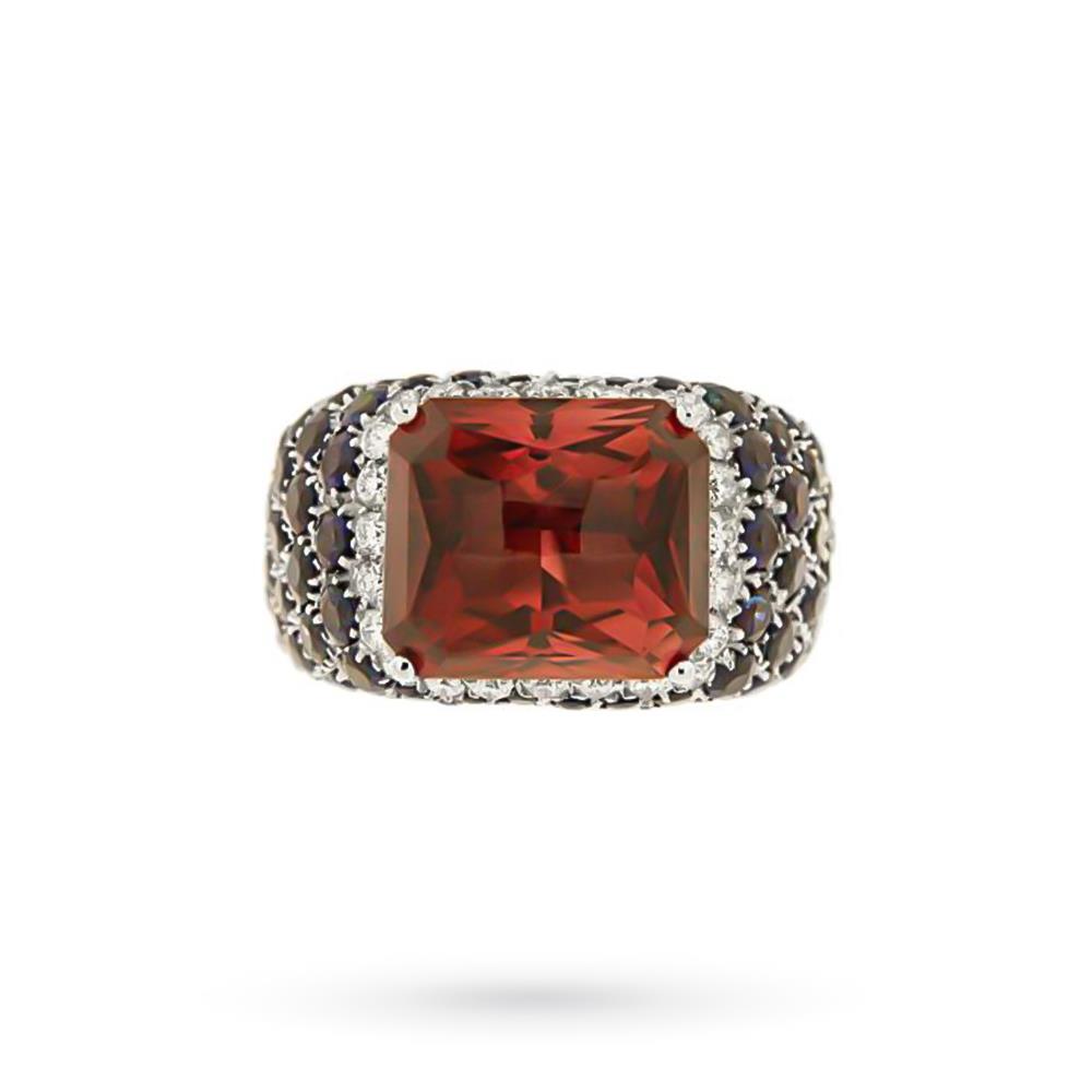  Anello Giorgio Visconti oro tormalina diamanti zaffiri - GIORGIO VISCONTI