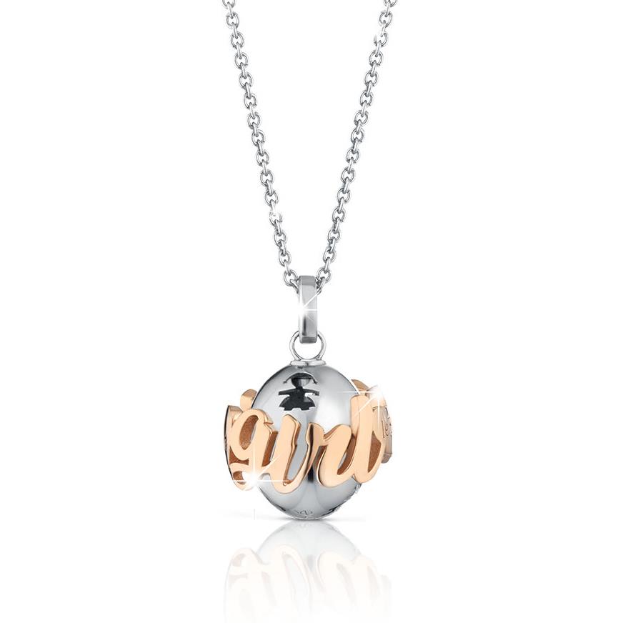  leBebe SuonAmore SNM024-R girl pendant in silver and rose gold - LE BEBE