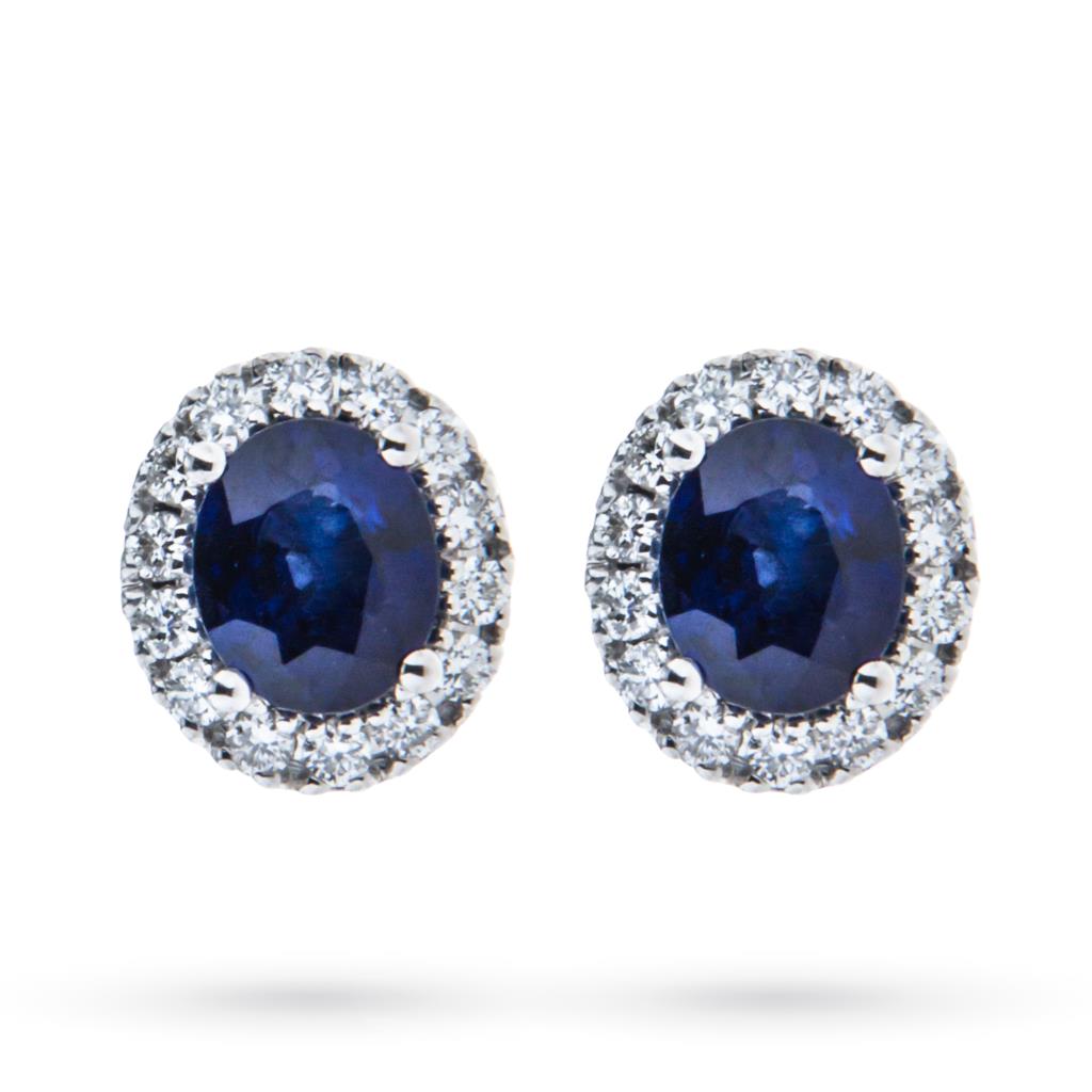 Orecchini oro bianco zaffiri ovali 0,81ct diamanti 0,18ct Mirco Visconti - MIRCO VISCONTI