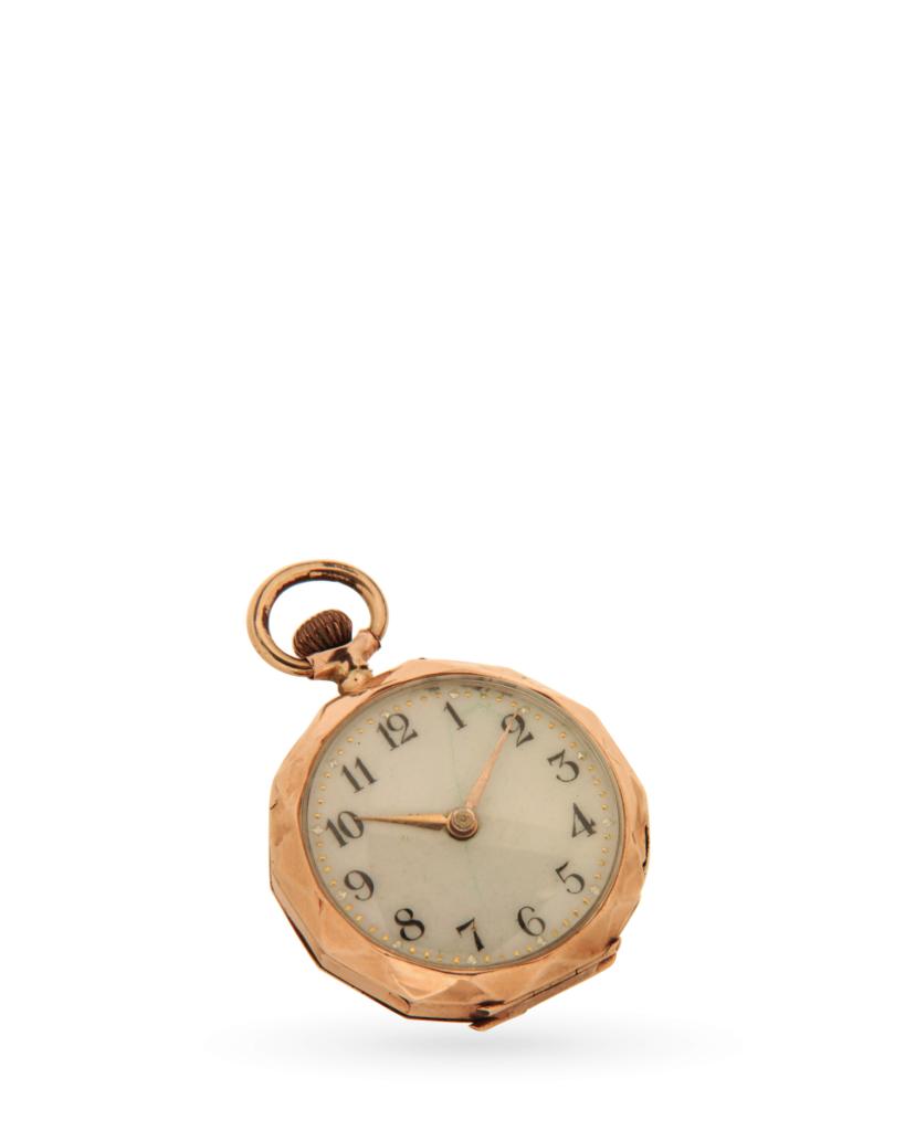  Orologio da tasca vintage piccolo in oro rosa 12kt - LUSSO ITALIANO