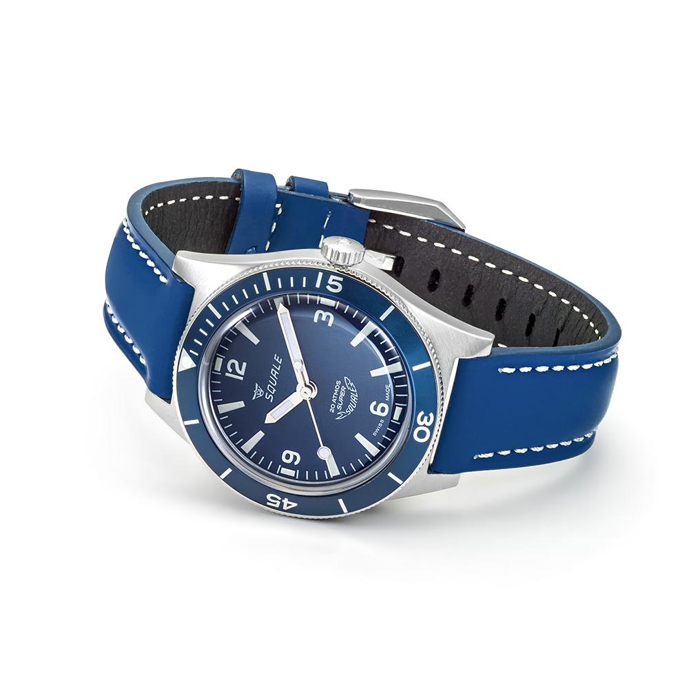 Super-Squale Arabic Numerals Blue Leather SUPERMBLBL.RLBL 38,00 mm - SQUALE