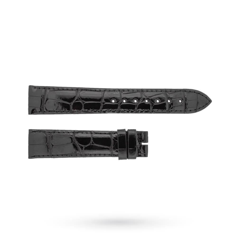Original Longines black alligator leather strap 18-16 mm - LONGINES