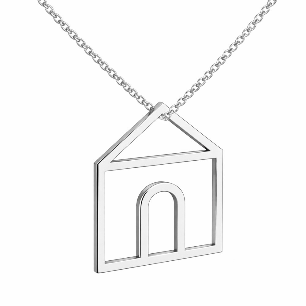 Ciondolo casetta in argento 925 anallergico - CICALA