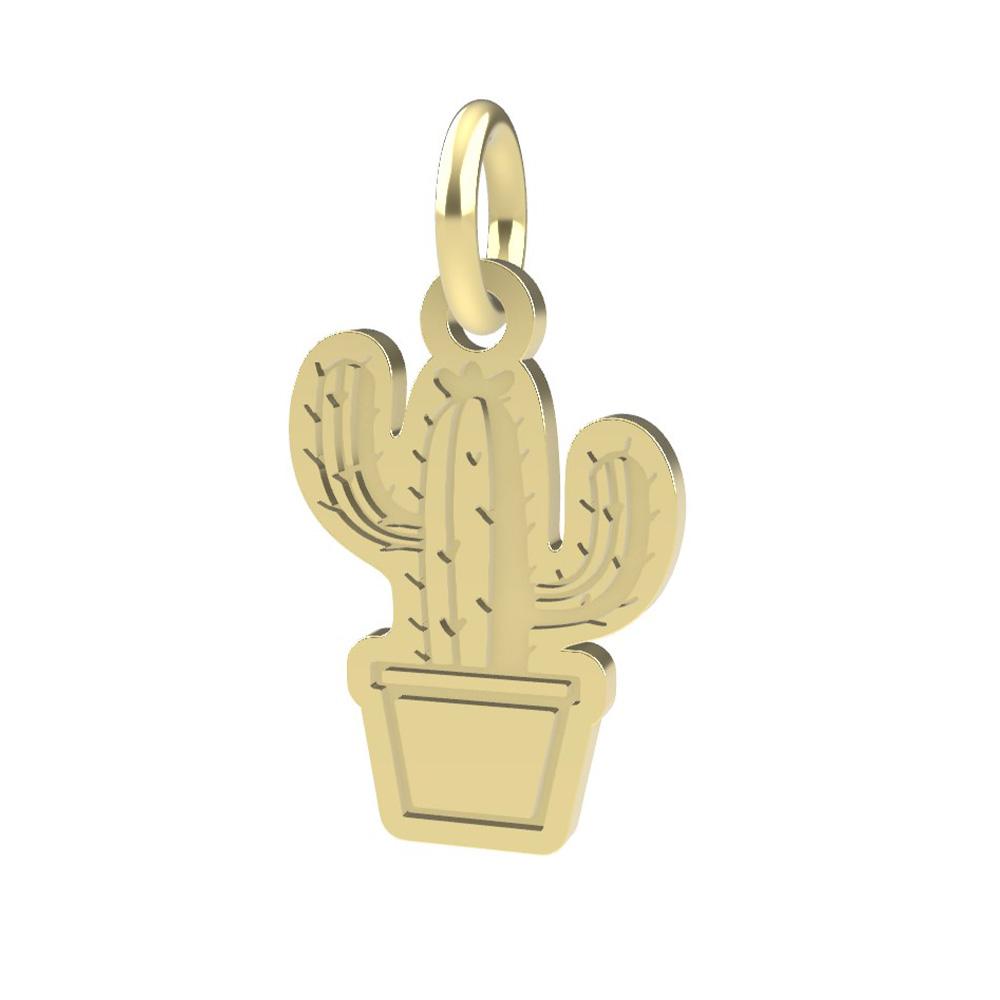 Ciondolo a forma di Cactus oro giallo 18kt Dedie - DEDIE