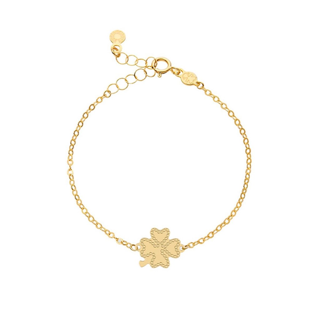 leBebe PMG234 Four-Leaf Clover Bracelet in Yellow Gold - LE BEBE