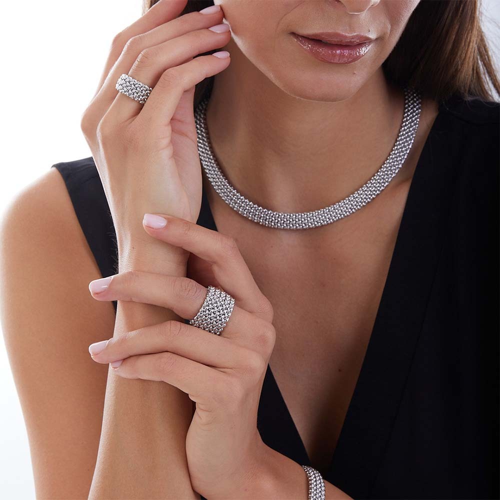  Unoaerre 5895-18 silver ring - UNOAERRE