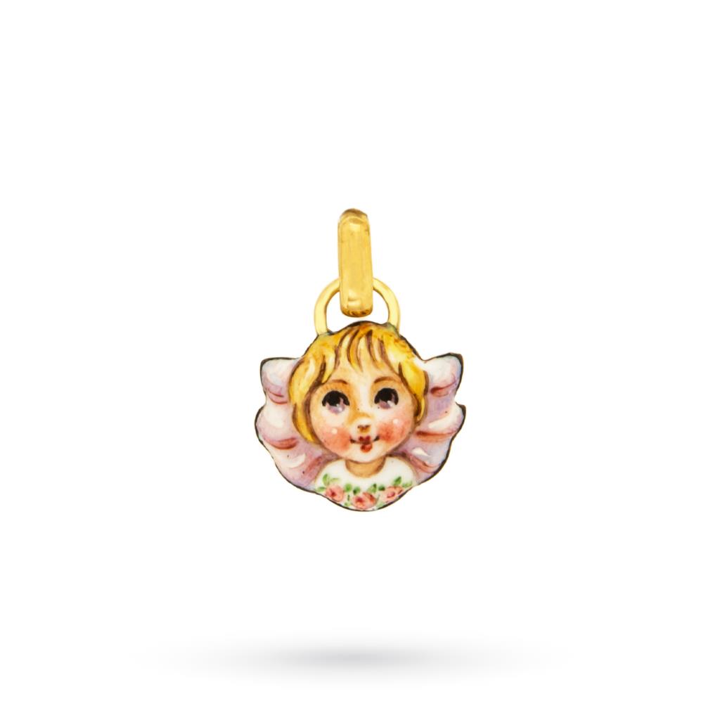 Pink Angel pendant Gabriella Rivalta gold copper - GABRIELLA RIVALTA