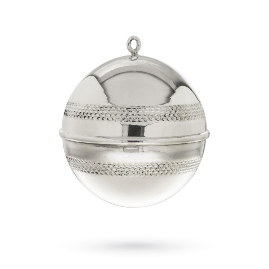 Christmas bulb in 925 sterling silver diameter 6cm - ITALO GORI