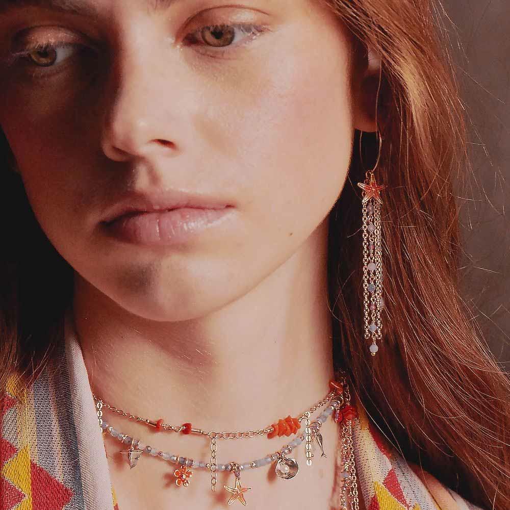 Orecchino Cerchio Stella Marina Maman et Sophie ORMAR2STC - MAMAN ET SOPHIE