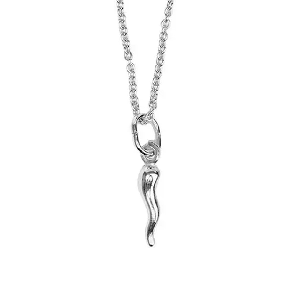 Collana con ciondolo cornetto in argento