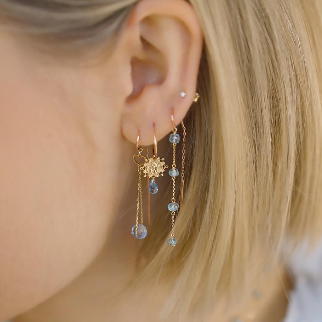  Maman et Sophie ORPTAAP apatite needle earring 18kt - MAMAN ET SOPHIE