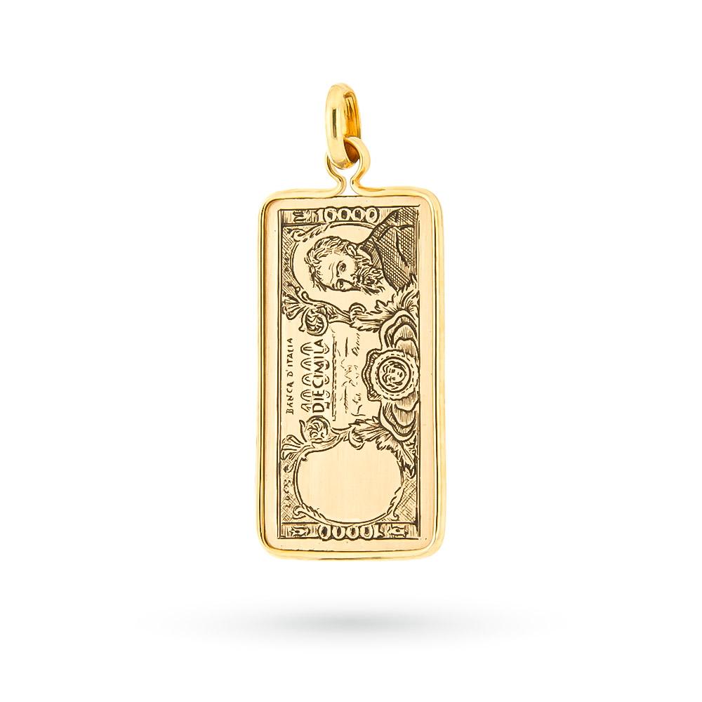 Ciondolo a forma di banconota da 10