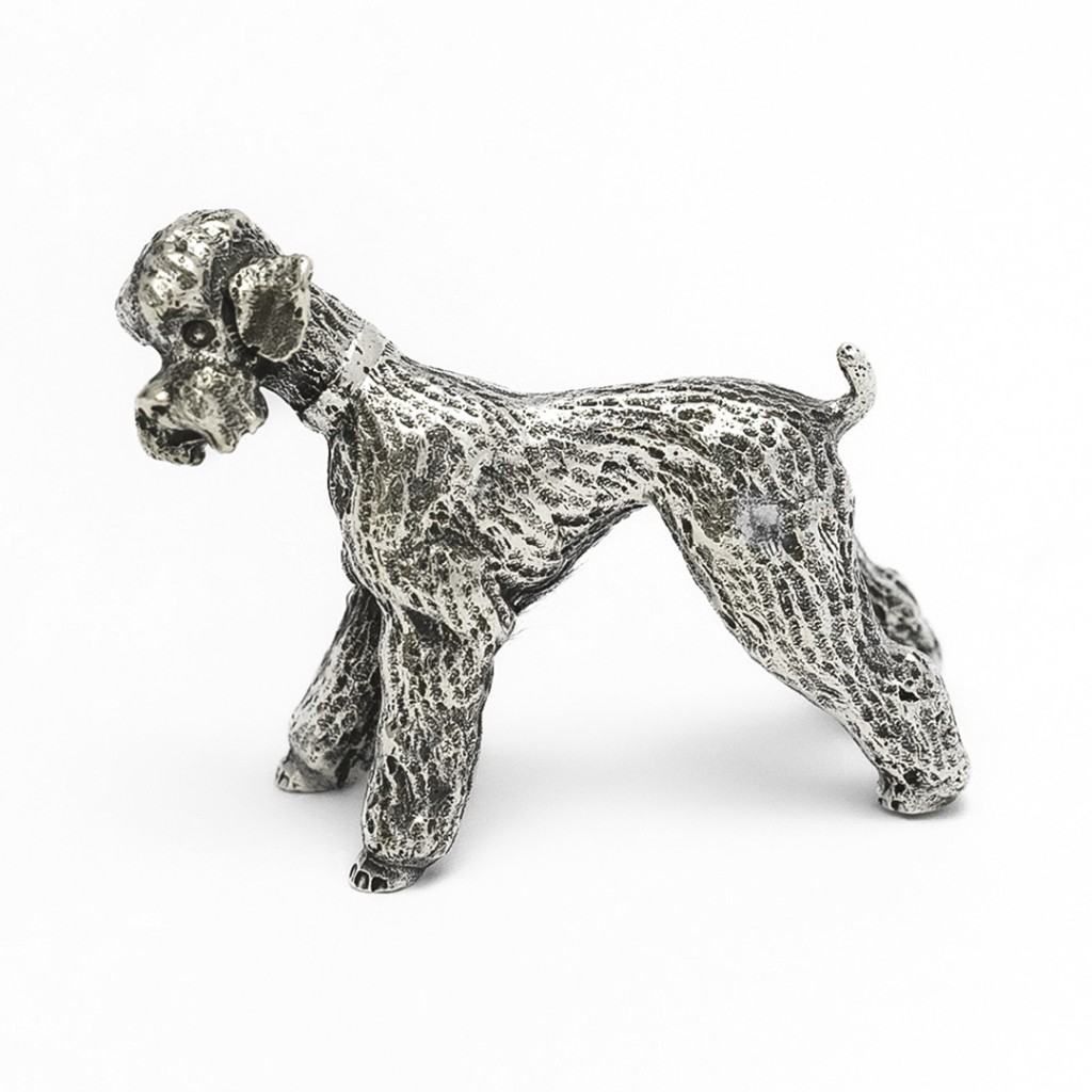 Soprammobile segnaposto barboncino in argento 800 - 