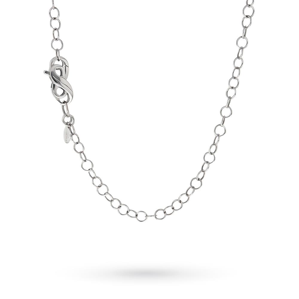 Collana Gabriella Rivalta argento anellini moschettone - GABRIELLA RIVALTA