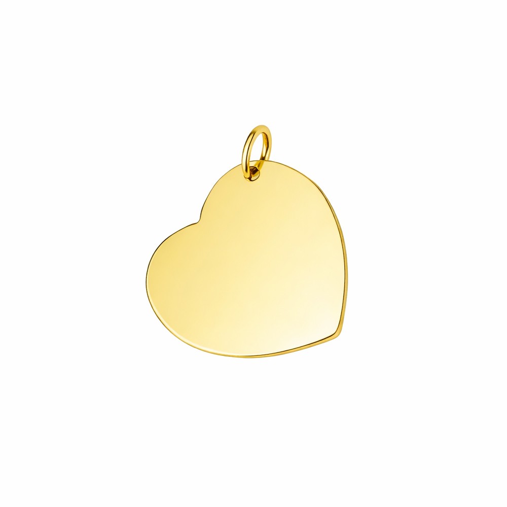 Grande ciondolo a cuore realizzato su lastra d