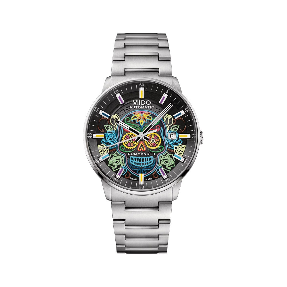 Orologio Mido Commander Gradient Catrines Día de Muertos 40 mm edizione speciale con due cinturini extra
