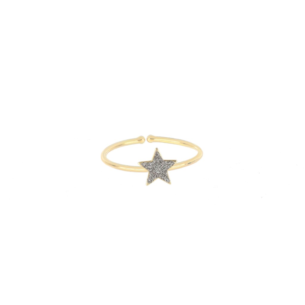 Maman et Sophie ANSSO3K13 Ring in 18kt Yellow Gold Powder - MAMAN ET SOPHIE