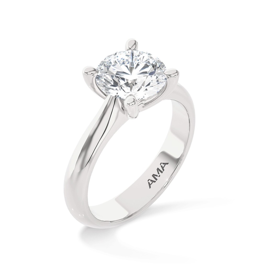 Solitario oro bianco con diamante ~0,7 Carati Lab-Grown