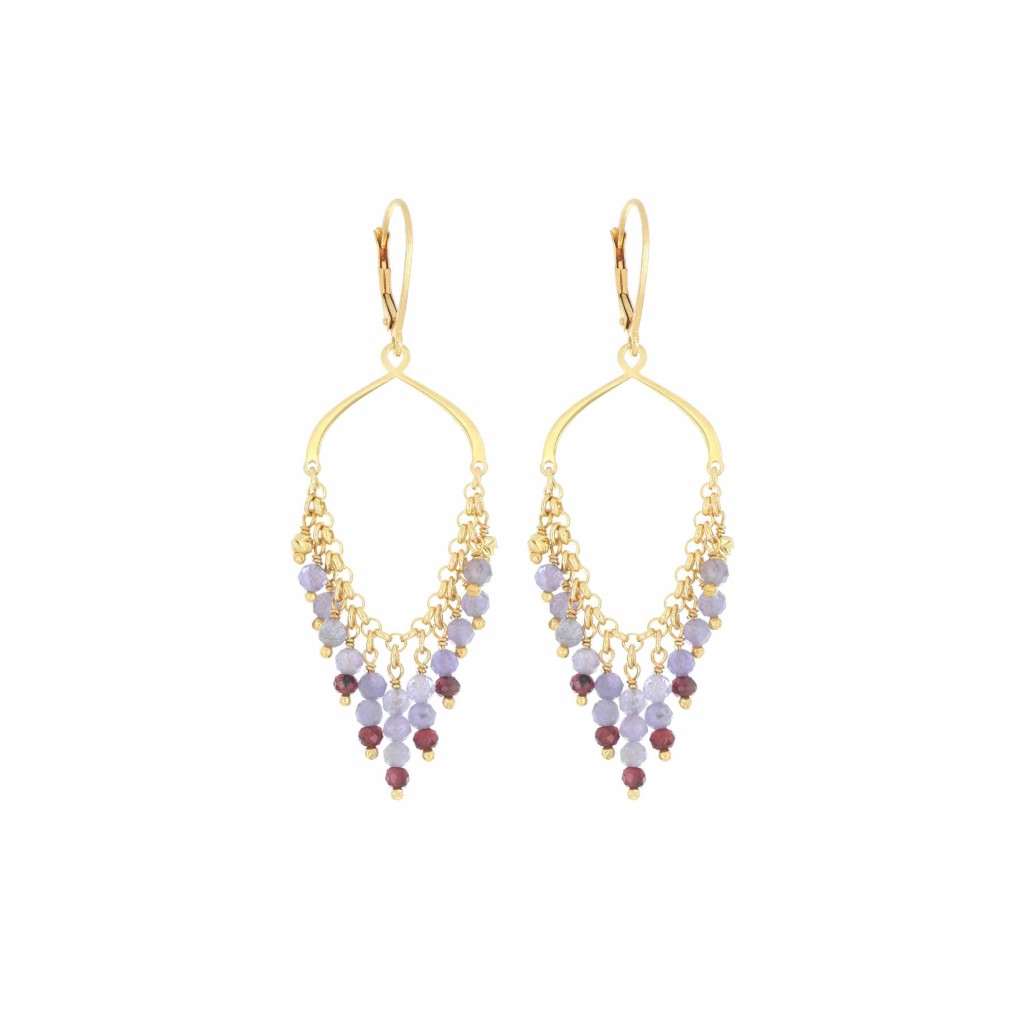 Orecchini Monachella Tanzanite & Granato Maman et Sophie