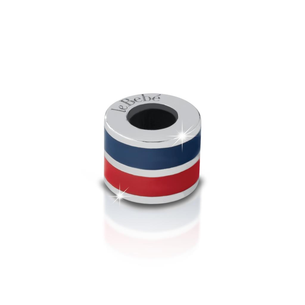 Charm leBebe LBU040-B Sterling silver bolt with double enamel red and blue - LE BEBE