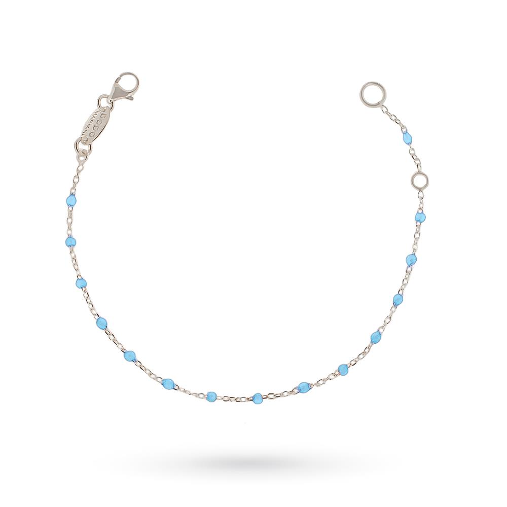 Bracciale Dodo Mariani catenella minismalti azzurro 18cm - DODO MARIANI