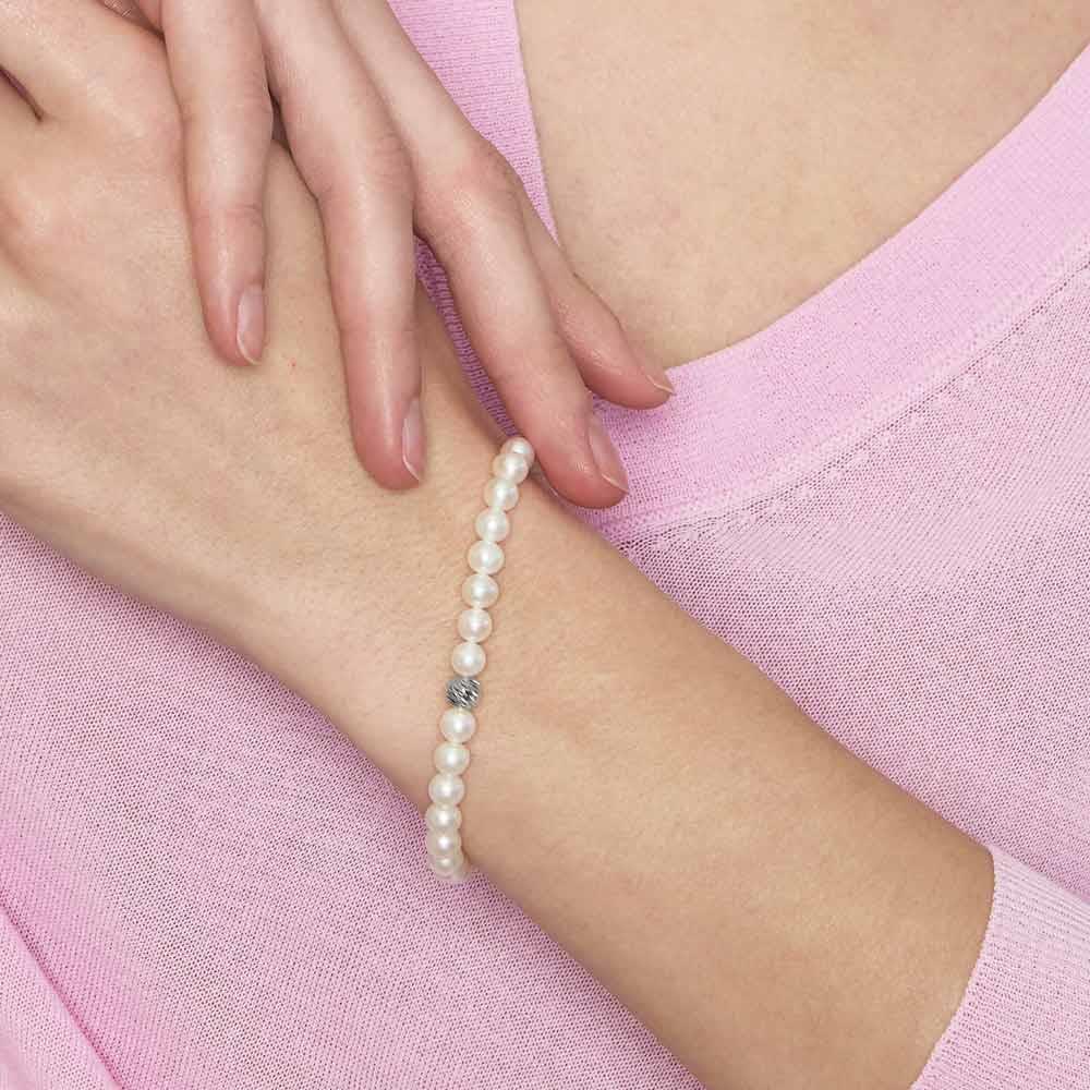 TOUS Bracciale In Corda Con Perle D'Acqua Dolce – Argento E Tenerezza