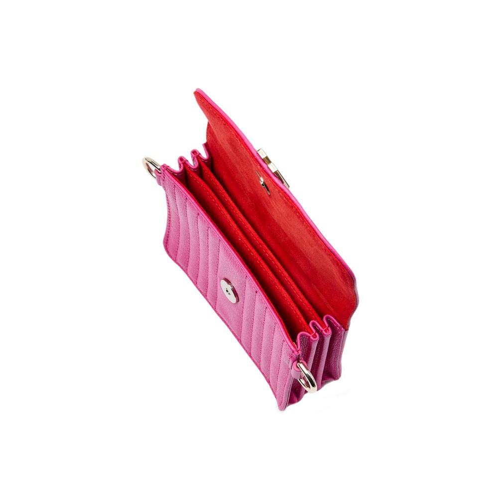  Mini borsa con cinturino da polso e cordino - Rosa - WOLF