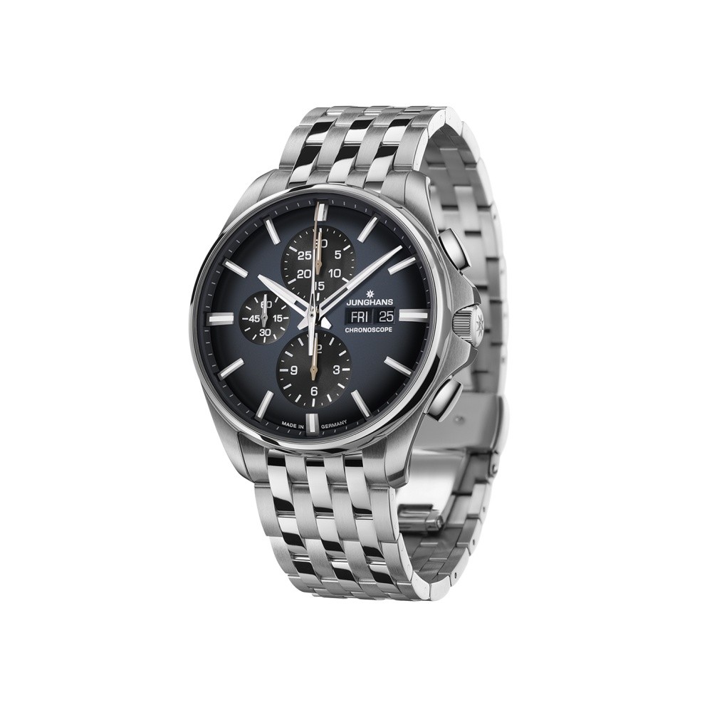 Junghans Meister S Chronoscope engl. Day 27-4228.45 Blu 40,7 mm - JUNGHANS