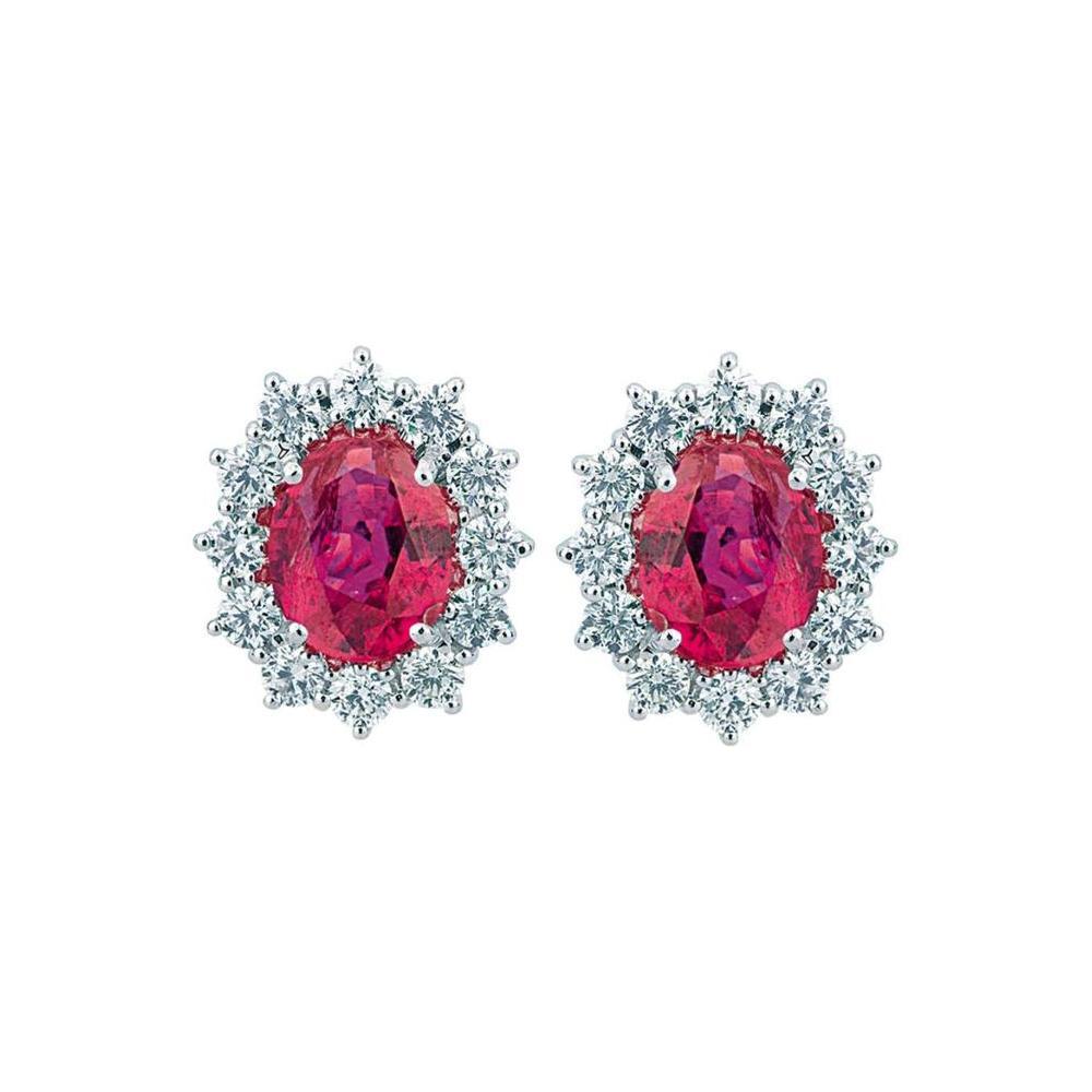 Orecchini rubini ovali 3,57ct diamanti 1,34ct Mirco Visconti - MIRCO VISCONTI