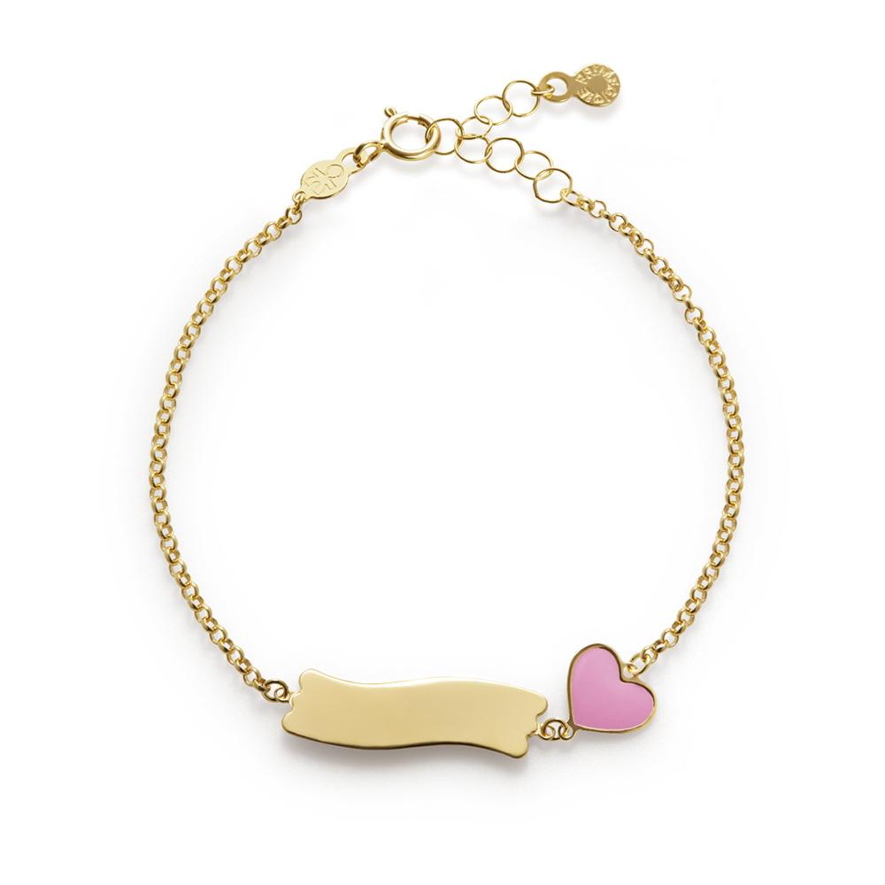 LeBebe PMG029-B Fortuna Heart bracelet with yellow gold plate - LE BEBE