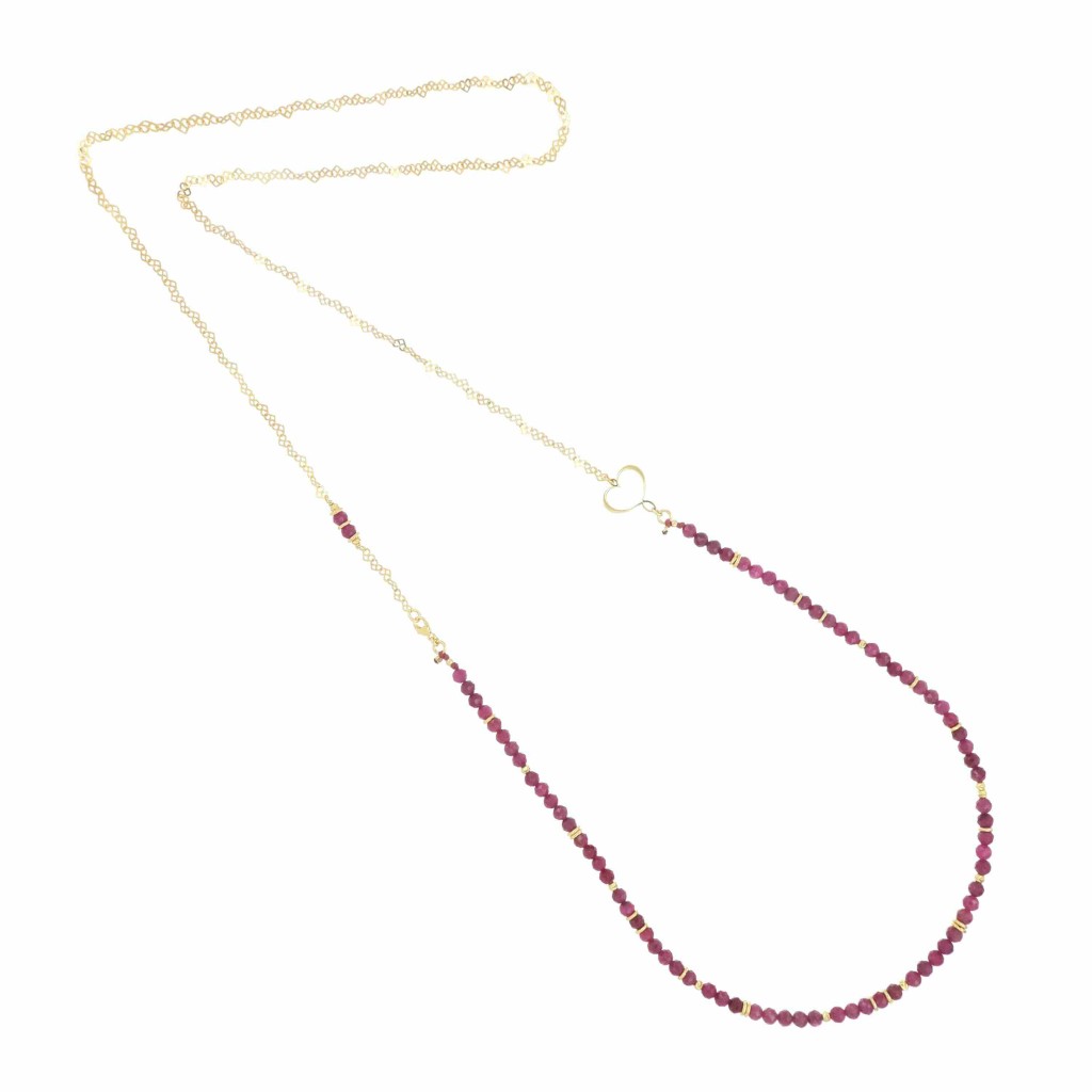 Collana Lunga Rubino & Cuore Maman Maman et Sophie