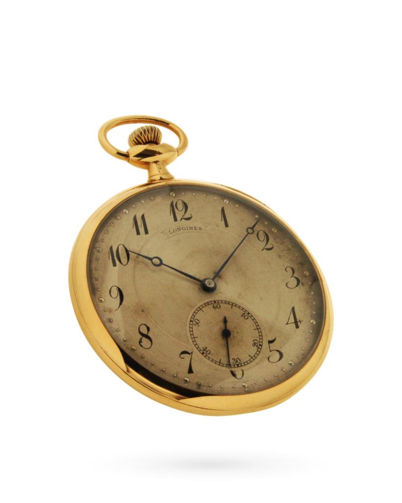  Orologio da tasca Longines 1910 in oro giallo 18kt - LONGINES