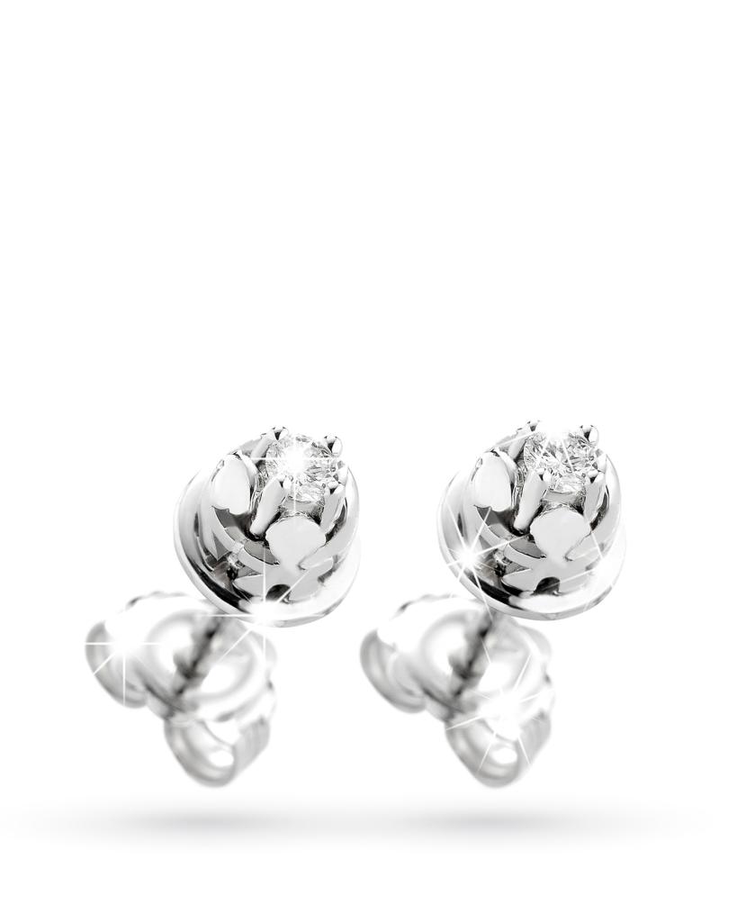 Orecchini leBebe LBB237 oro bianco bimbo e diamanti - LE BEBE