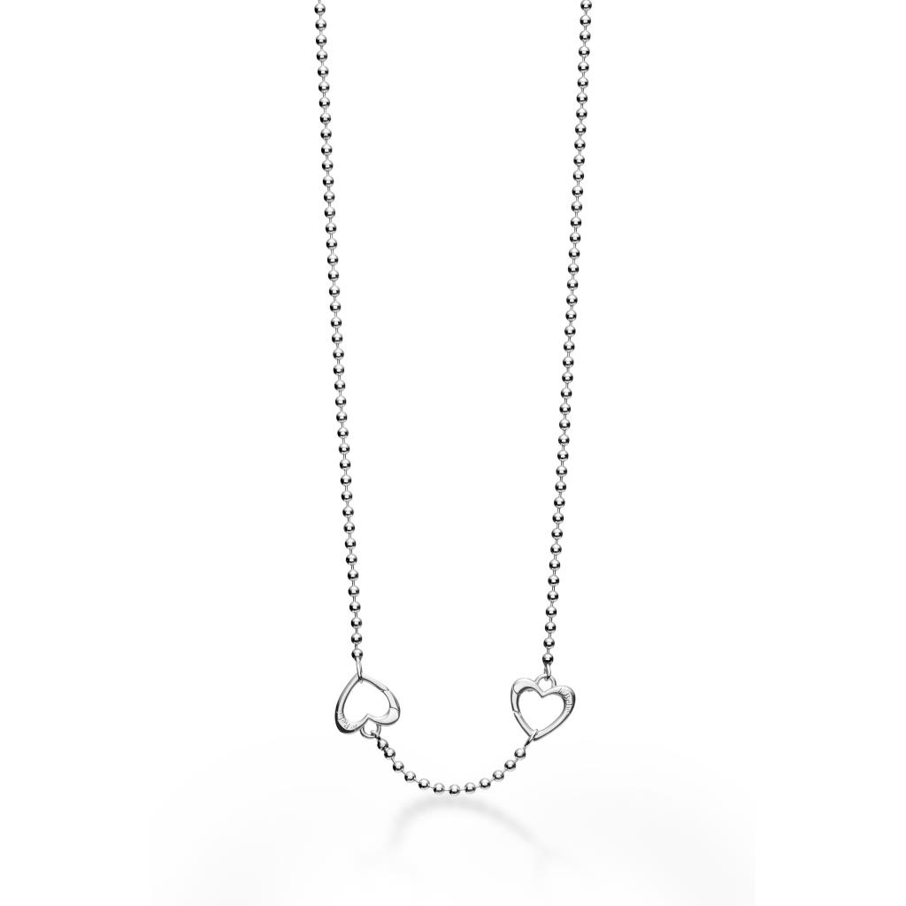  Silver link and heart-shaped snap-hook - LE BEBE