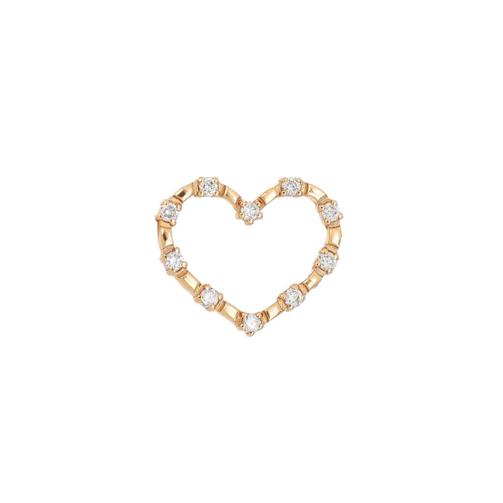 Small diamond heart earring Maman et Sophie ORMCR41RB  - MAMAN ET SOPHIE