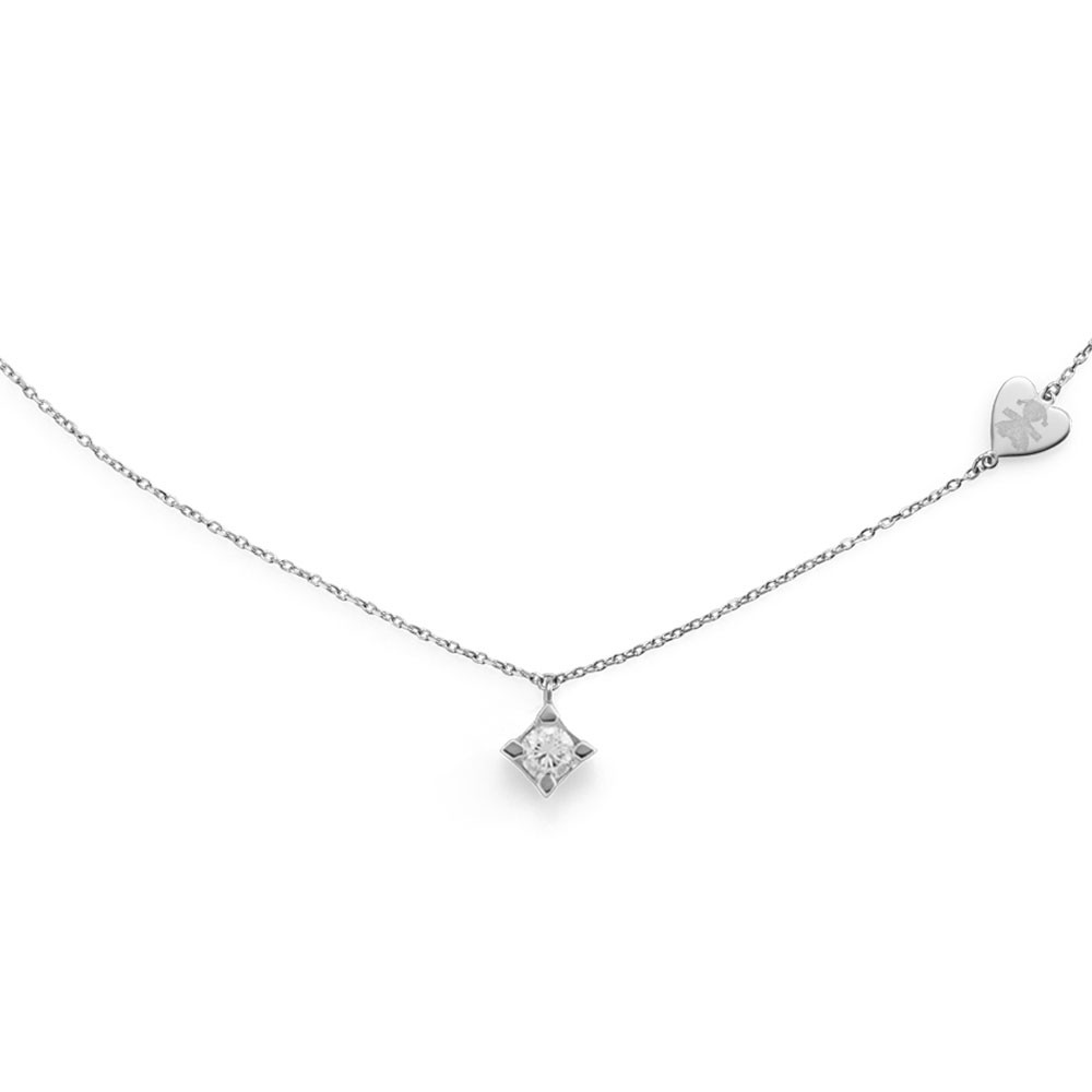 Collana con diamante Solitario punto Luce della marca Lebebè.