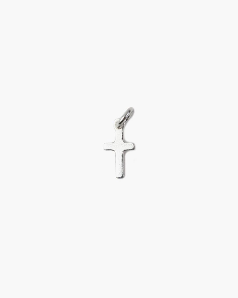 Nove25 shiny silver mini cross pendant - NOVE25
