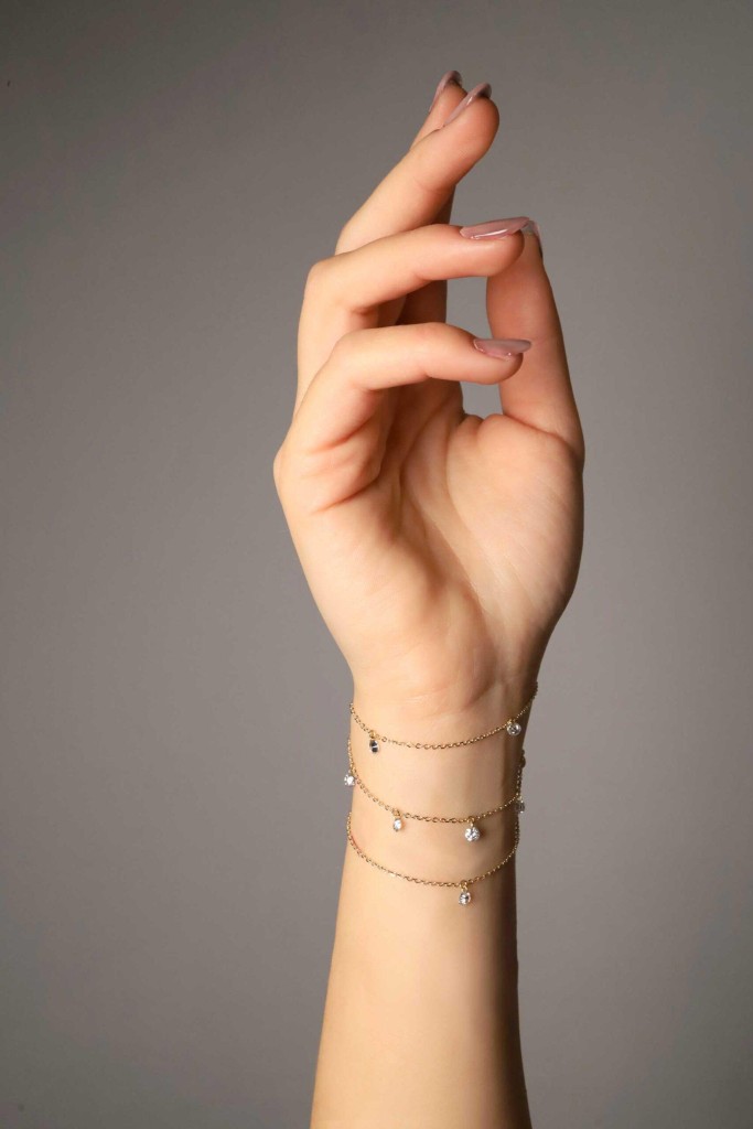  Bracciale rolo oro 1 diamante lab-grown 0,15ct LuxGioielli - LUXGIOIELLI