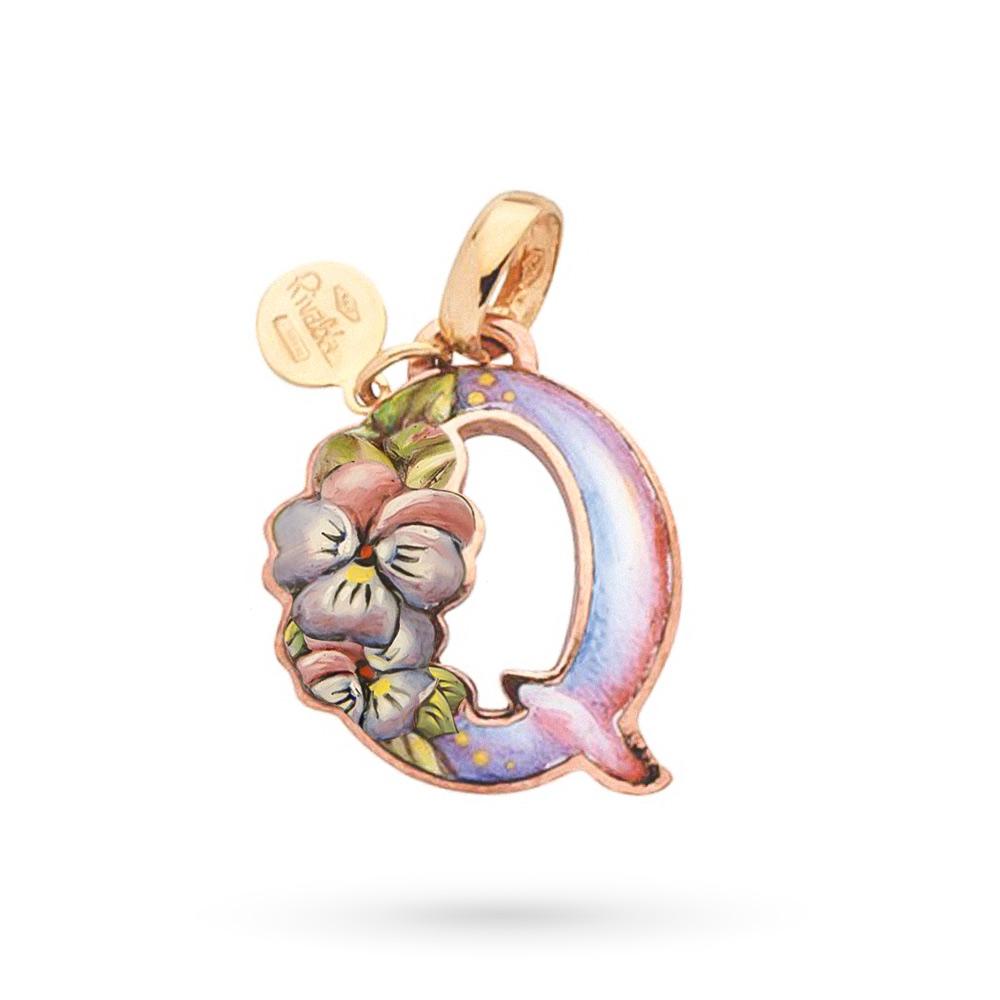 Ciondolo Iniziale Q Gabriella Rivalta Violette - GABRIELLA RIVALTA