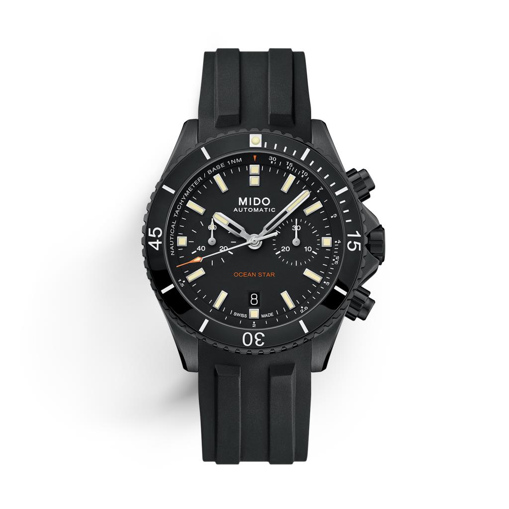 Mido Ocean Star Chronograph black 44mm watch - MIDO