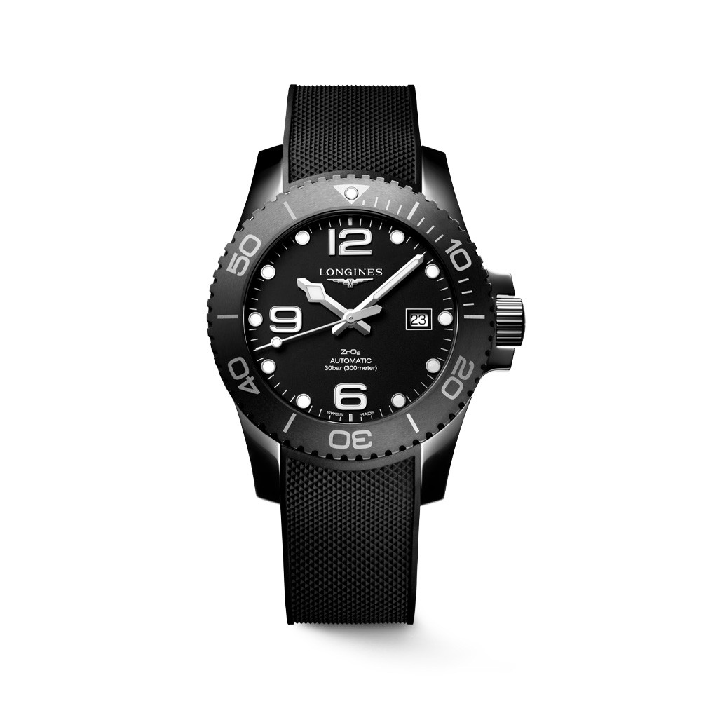 Orologio ceramica nera con quadrante nero di Longines