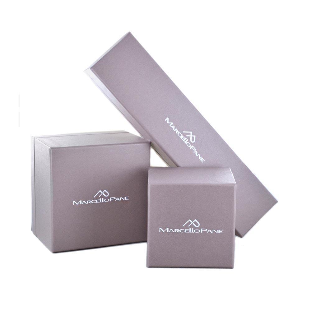  Orecchini Marcello Pane ovali argento rosa zirconi  - MARCELLO PANE