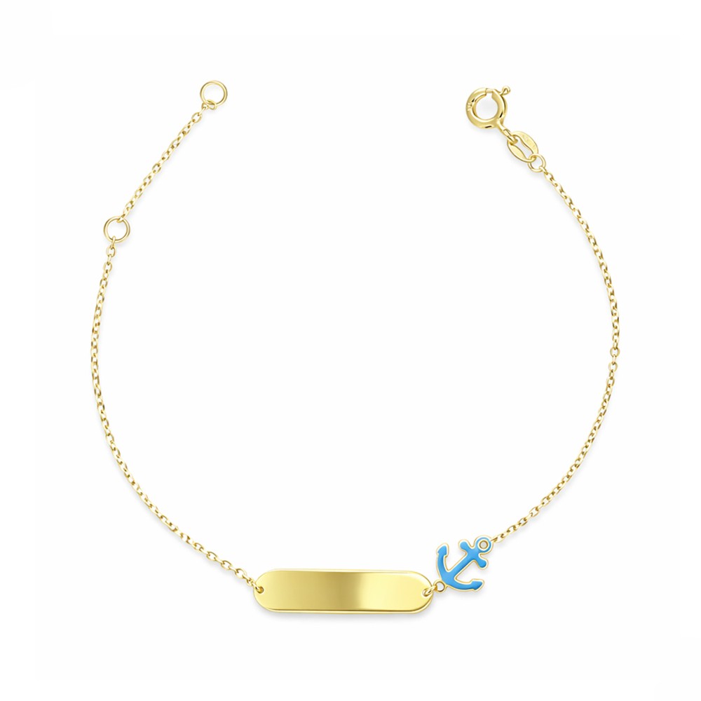 9kt gold baby baptism bracelet
