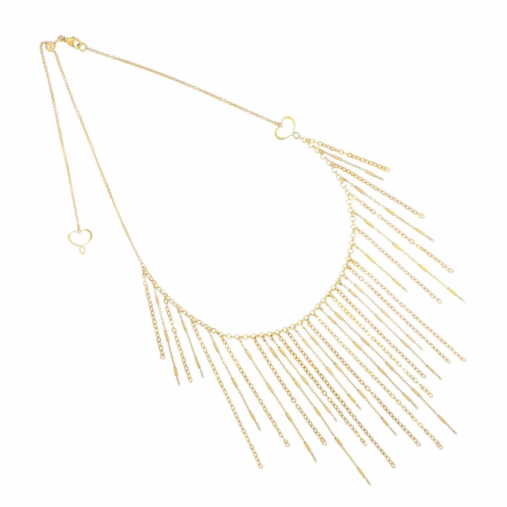 Collana con frange di catene d