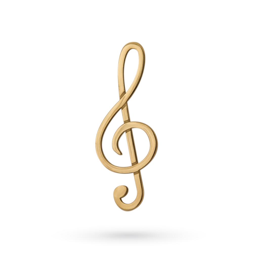 Treble Clef pendant in 18kt yellow gold - CICALA