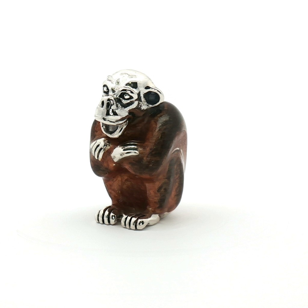 Scimmia seduta smaltata Soprammobile Moderno Medio ST172-2 - SATURNO