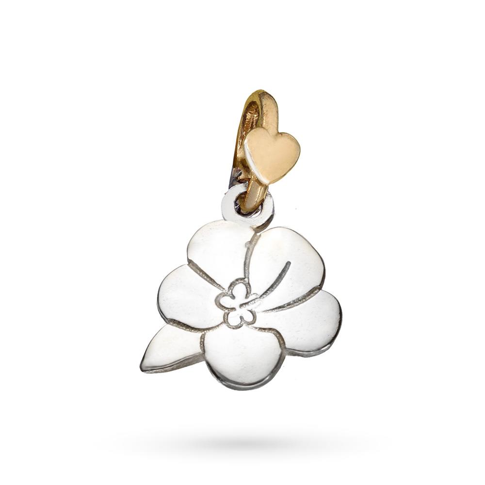 Ciondolo Fiore di Ibisco Dodo Mariani in argento 925 - DODO MARIANI