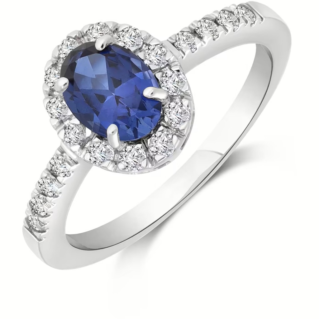 Anello con zaffiro blu 0,99cti e diamanti 0,56ct di Mirco Visconti - MIRCO VISCONTI